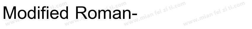 Modified Roman字体转换
